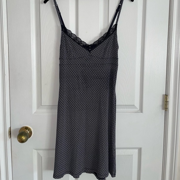 Patterned Black Lingerie Style Dress - Picture 3 of 8